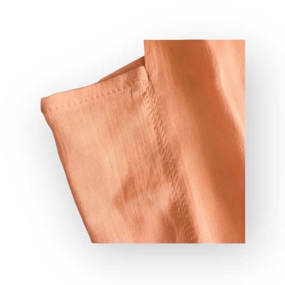 See by Chloe ༻ Pussy Bow Silk Crepe Crepon Sleeveless Top ༻Coral Pink Orange ༻ 6 - Picture 9 of 16